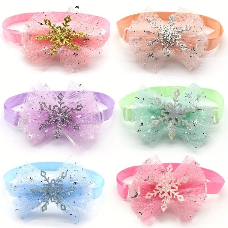 Adjustable Chiffon Bow Tie Pet Dog Collar Necklace