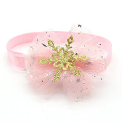 Adjustable Chiffon Bow Tie Pet Dog Collar Necklace