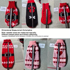 Bone & Paw Graphic Turtle Neck Sweater for Your Stylish Dog