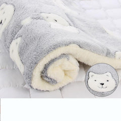 Cozy Flannel Dog Bed with Blanket