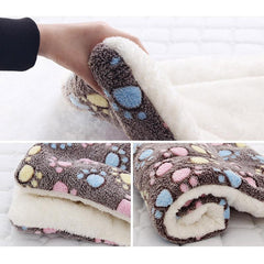Cozy Flannel Dog Bed with Blanket