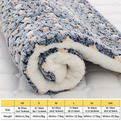 Cozy Flannel Dog Bed with Blanket
