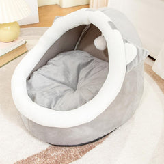 Indoor Cat Bed Machine Washable Kitten Bed with Removable Pad