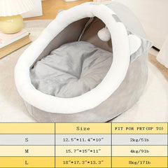 Indoor Cat Bed Machine Washable Kitten Bed with Removable Pad