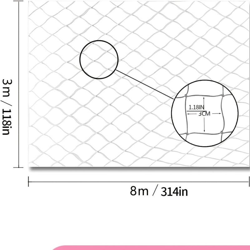 Transparent Cat Safety Net for Balcony and Stairs