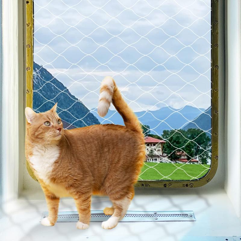 Transparent Cat Safety Net for Balcony and Stairs