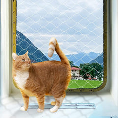 Transparent Cat Safety Net for Balcony and Stairs