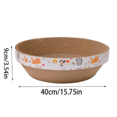 Circular Cat Claw Board With Nest Bowl Shape Corrugated Cardboard