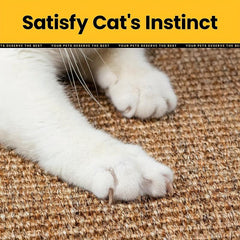 Horizontal Sisal Cat Scratch Pad Rug Indoor Protector for Couch & Carpets