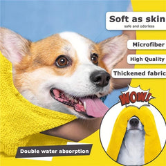 XL Dog Towels Absorbent Soft Microfiber Pet Bath Grooming Towel
