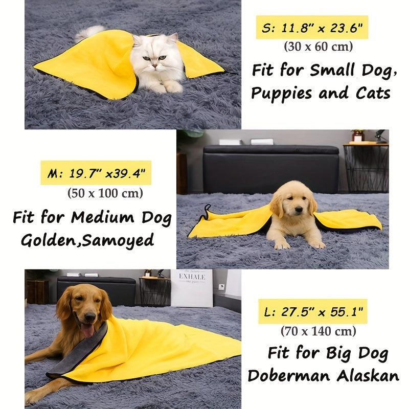 XL Dog Towels Absorbent Soft Microfiber Pet Bath Grooming Towel