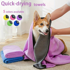 XL Dog Towels Absorbent Soft Microfiber Pet Bath Grooming Towel