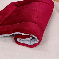 Red Double Sided Pet Mat Dirt Resistant Soft Warm Cat Sleep Mat