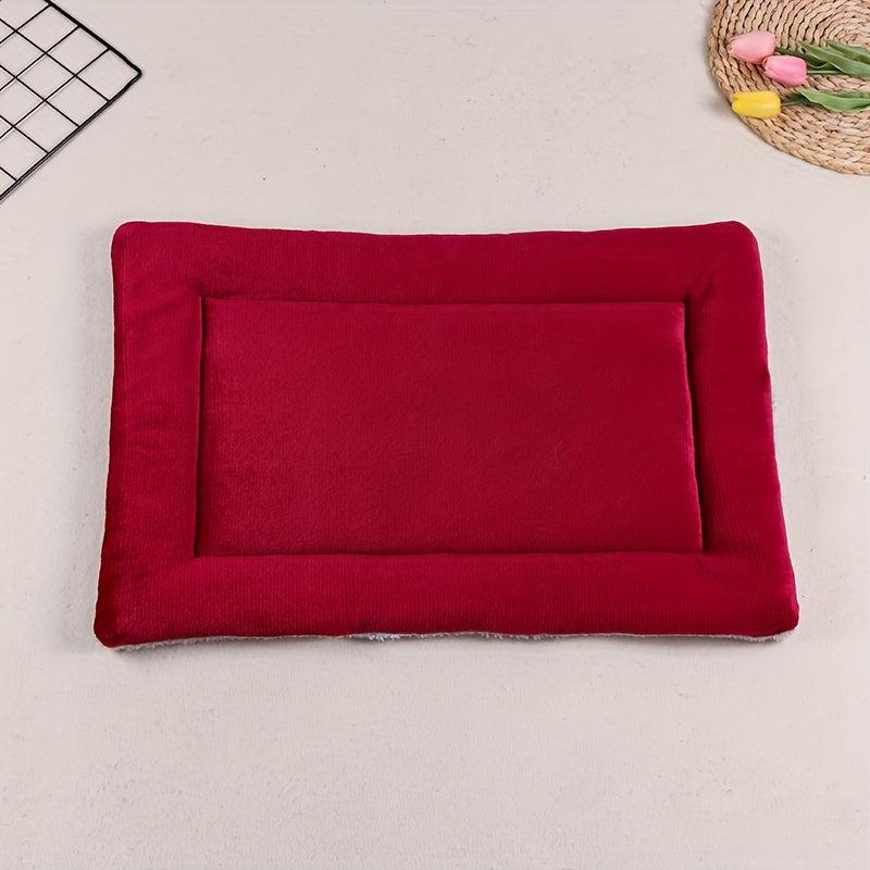 Red Double Sided Pet Mat Dirt Resistant Soft Warm Cat Sleep Mat