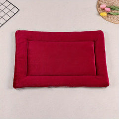 Red Double Sided Pet Mat Dirt Resistant Soft Warm Cat Sleep Mat