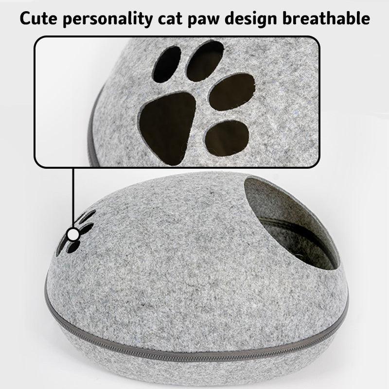 Felt Cat Bed Cave Cozy Cat Cave Bed Washable Universal Cat Nest