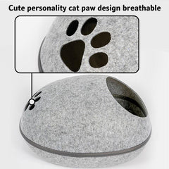 Felt Cat Bed Cave Cozy Cat Cave Bed Washable Universal Cat Nest