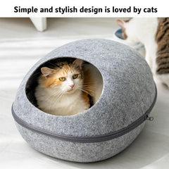 Felt Cat Bed Cave Cozy Cat Cave Bed Washable Universal Cat Nest
