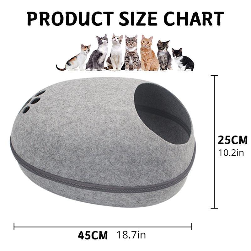 Felt Cat Bed Cave Cozy Cat Cave Bed Washable Universal Cat Nest