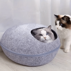Felt Cat Bed Cave Cozy Cat Cave Bed Washable Universal Cat Nest