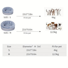 Warm Cat Bed House Round Cats Bed Sleeping Mat Plush Semi enclosed Cat Nest