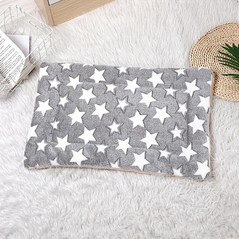 Cartoon Star Pattern Double Layer Pet Mat Comfortable Warm Cat Mattress