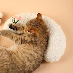 Cat U-Shaped Pillow for Deep Sleep, Ultra Soft Fluffy Pet Calming Toy