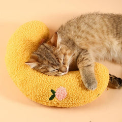 Cat U-Shaped Pillow for Deep Sleep, Ultra Soft Fluffy Pet Calming Toy