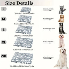 Double Sided Pet Mat for Cats and Dogs - Cartoon Design Cozy Sleeping Mat