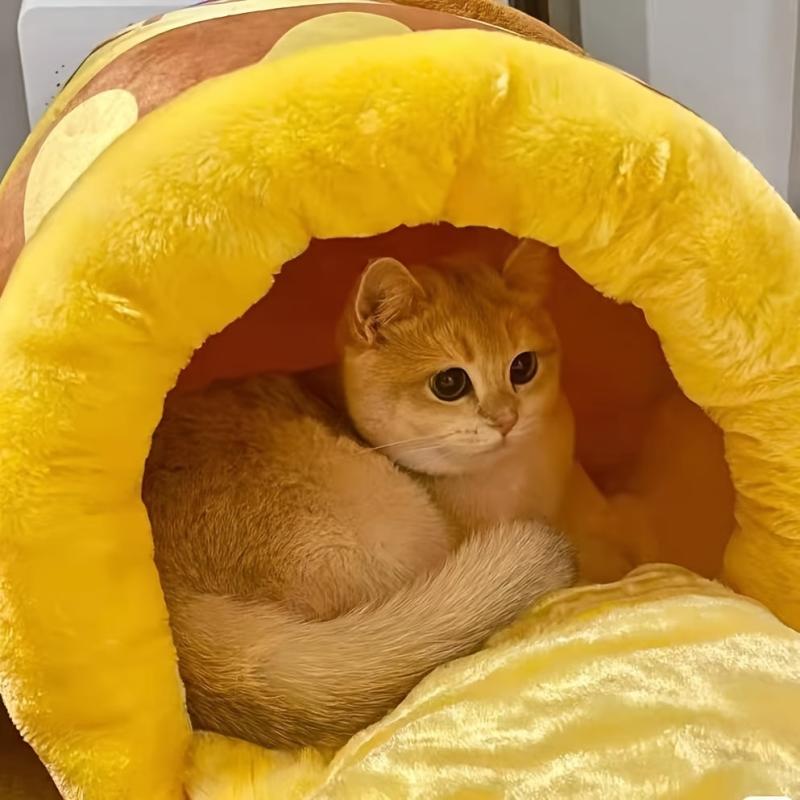 Cat Litter Warm Cat Bed Semi closed Pet Nest Four Seasons General