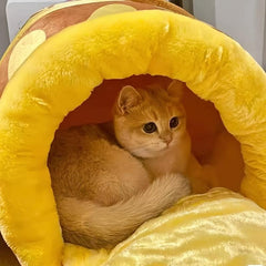 Cat Litter Warm Cat Bed Semi closed Pet Nest Four Seasons General