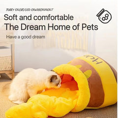 Cat Litter Warm Cat Bed Semi closed Pet Nest Four Seasons General