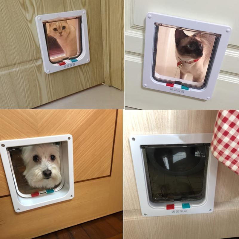 Pet Door Cat Door Flap for Interior Exterior Doors Easy Installation
