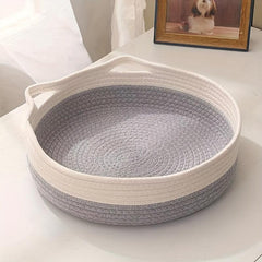 Hand Woven Cat Nest Winter Warm Cat Basket Four Seasons Universal Cat Bed