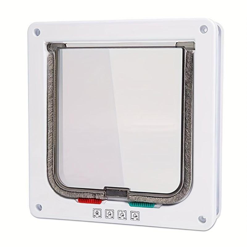 4 Way Locking Cat Flap Door Weatherproof Easy Installation