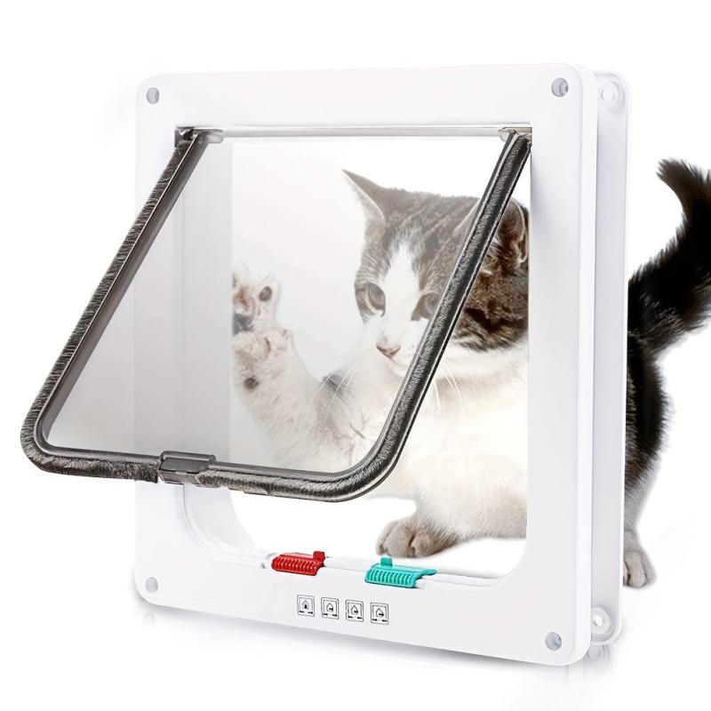 4 Way Locking Cat Flap Door Weatherproof Easy Installation