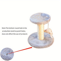 Interactive Cat Tower Scratching Post with Hanging Mouse