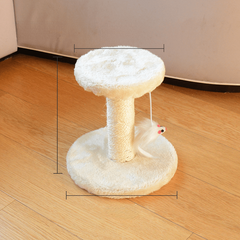 Interactive Cat Tower Scratching Post with Hanging Mouse