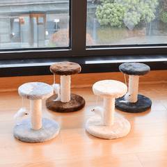 Interactive Cat Tower Scratching Post with Hanging Mouse