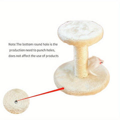 Interactive Cat Tower Scratching Post with Hanging Mouse