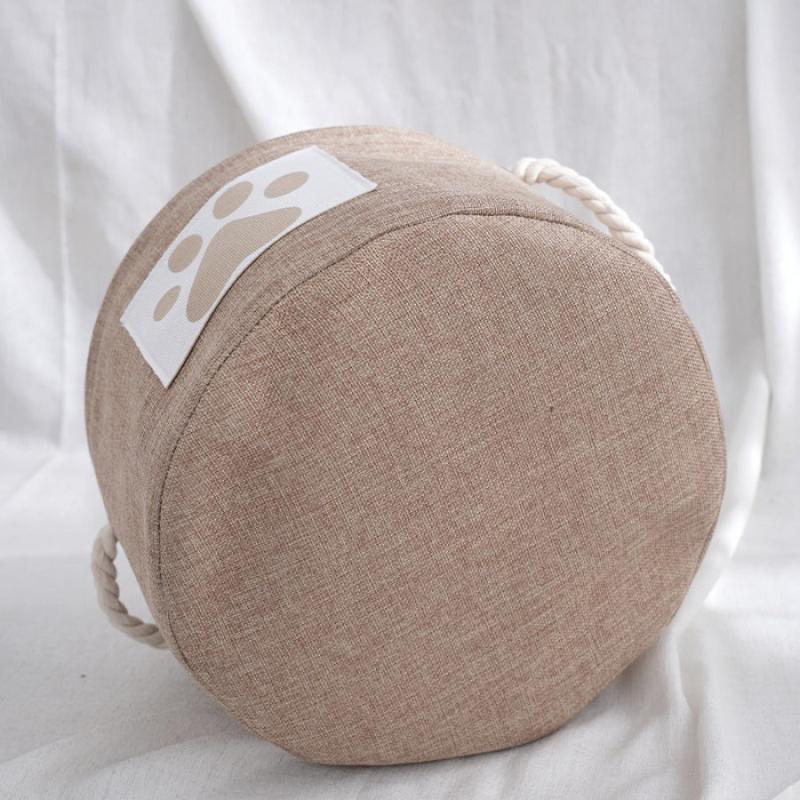 Foldable Pet Storage Basket Dog Toy Organizer Bucket With Handle