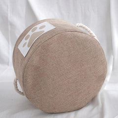 Foldable Pet Storage Basket Dog Toy Organizer Bucket With Handle