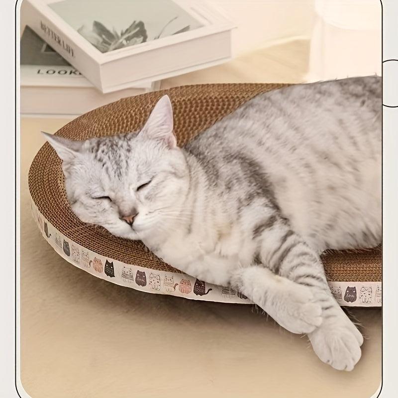 Oval Cat Scratching Board - Wear & Scratch Resistant