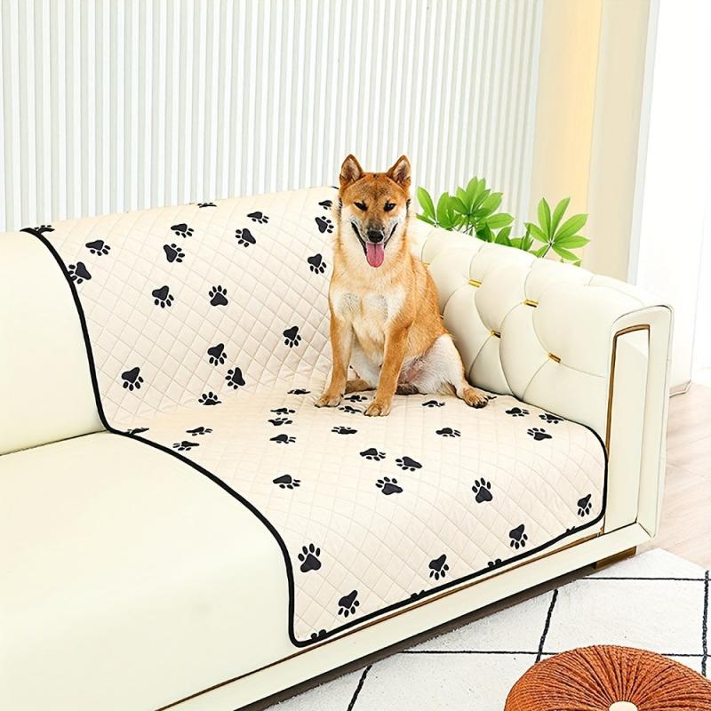 Waterproof Paw Print Pet Sofa Bed Mat for Dogs