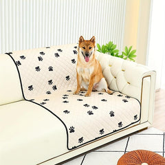 Waterproof Paw Print Pet Sofa Bed Mat for Dogs