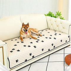Waterproof Paw Print Pet Sofa Bed Mat for Dogs