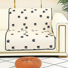 Waterproof Paw Print Pet Sofa Bed Mat for Dogs