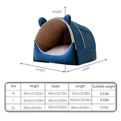 Soft Cat Small Dog Bed House Removable Washable Pet Cushion