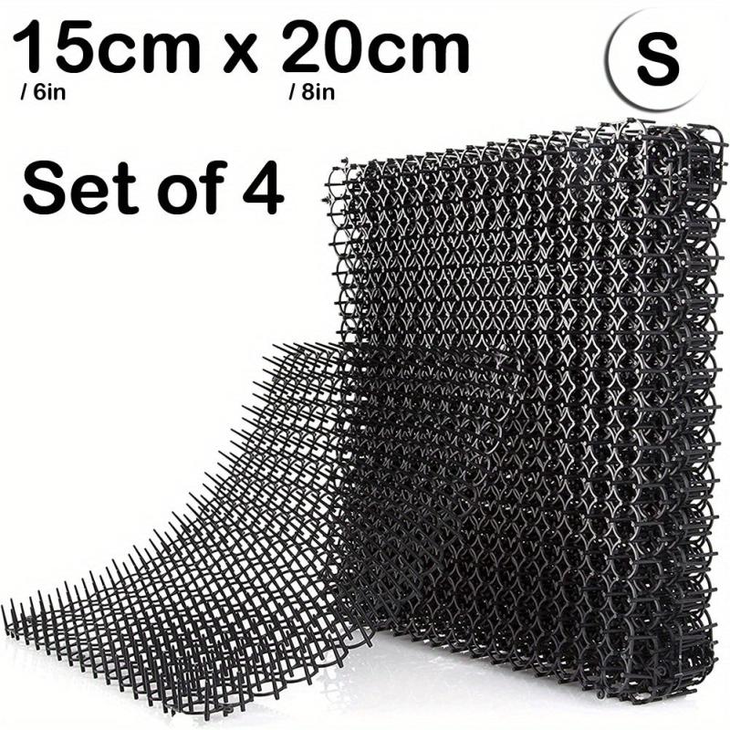 Cat Repellent Mat 4-Pack Durable Scat Mats for Dogs Keep Cats Out of Yard
