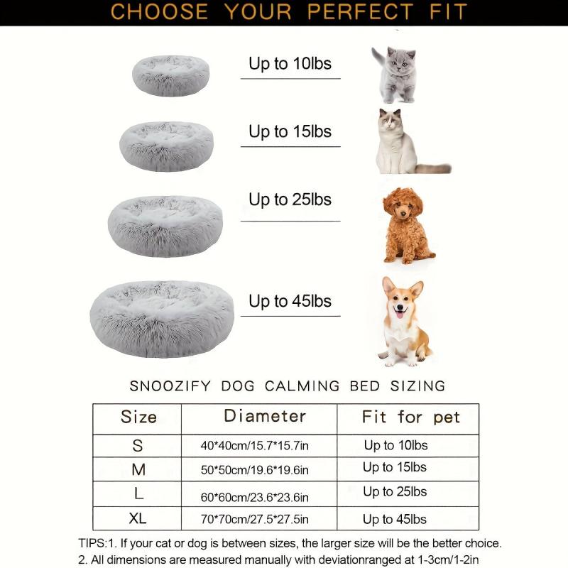 Cozy Donut Bed for Cats & Dogs - Deep Sleep & Calming Rest